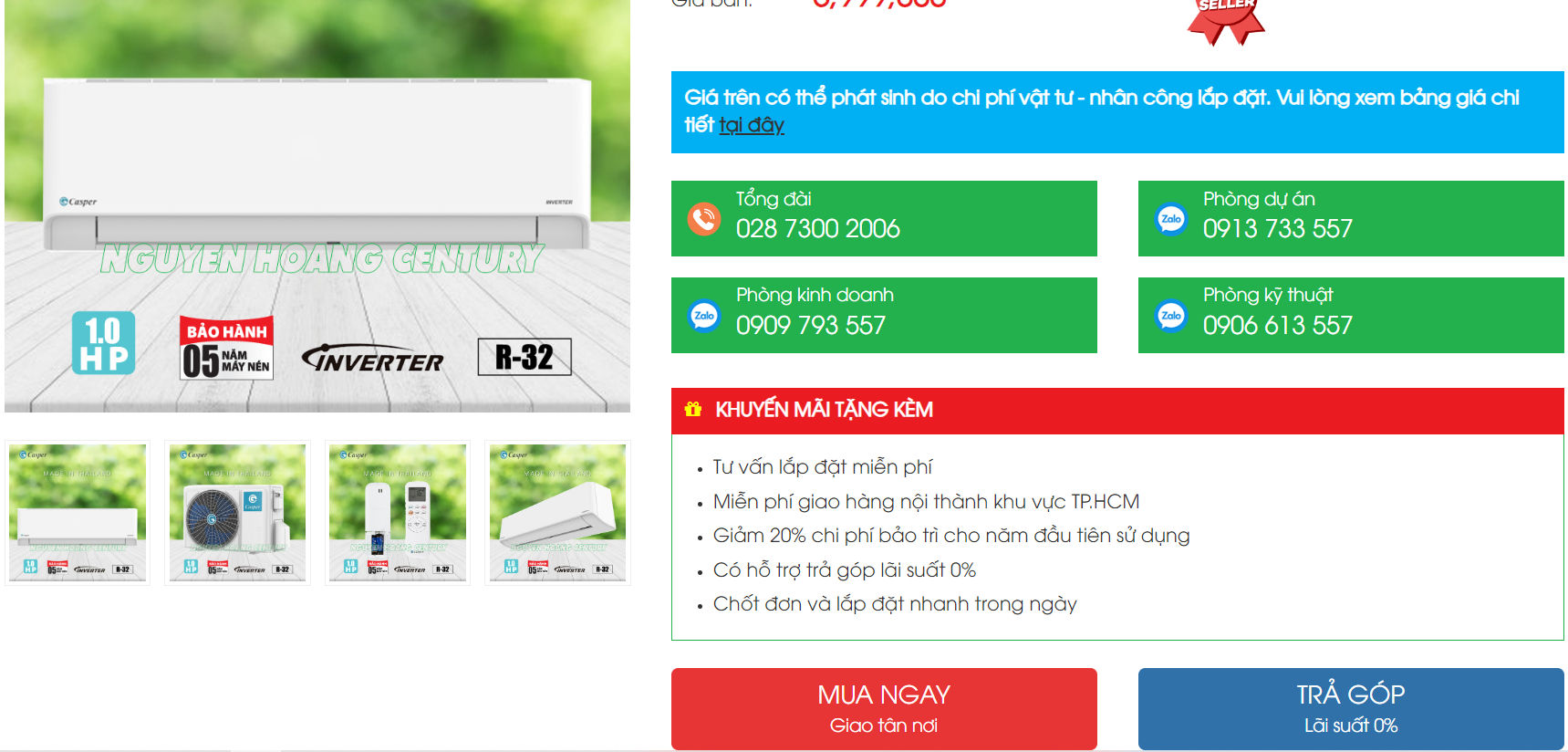 Mua máy lạnh trả góp