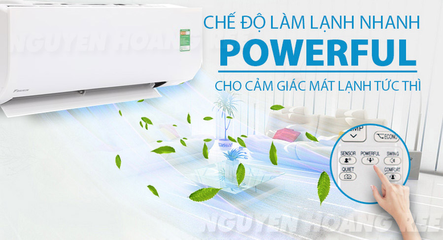 Điều hòa daikin FTF35UV1V/RF35UV1V 1.5HP - Với chế độ powerful