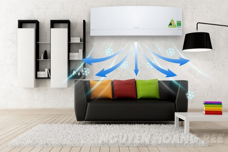 Máy lạnh Daikin FTKJ25NVMVW 1.0 HP luồng gió ba chiều